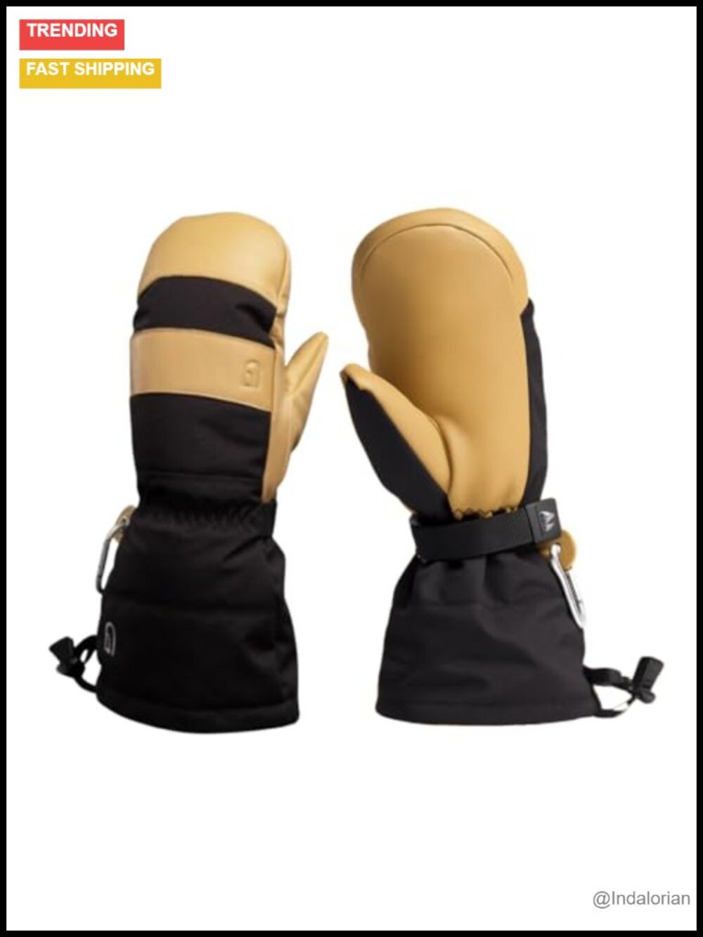 Insulated Waterproof Ski Mittens with Long Cuffs Thinsulate Adult